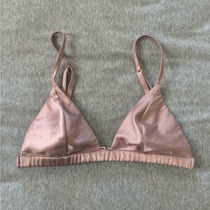 Pink Satin Bralette